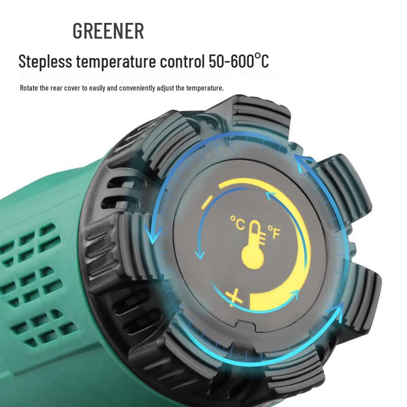 Green Forest Industrivärmepistol CN-kontakt (adapter ingår)