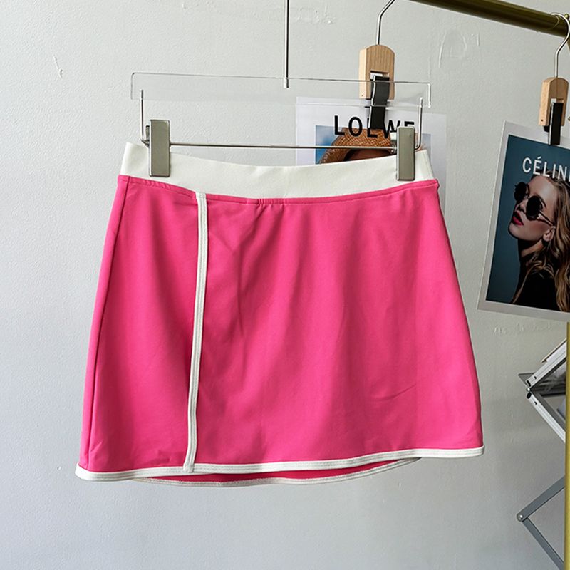 

Lu Same Style Skirt Women 2025 New Arrival Yoga Sports Skirt Thigh-Length Slim Looking Fashion All-Match Fitness Tennis Skirt Sakura pollen M