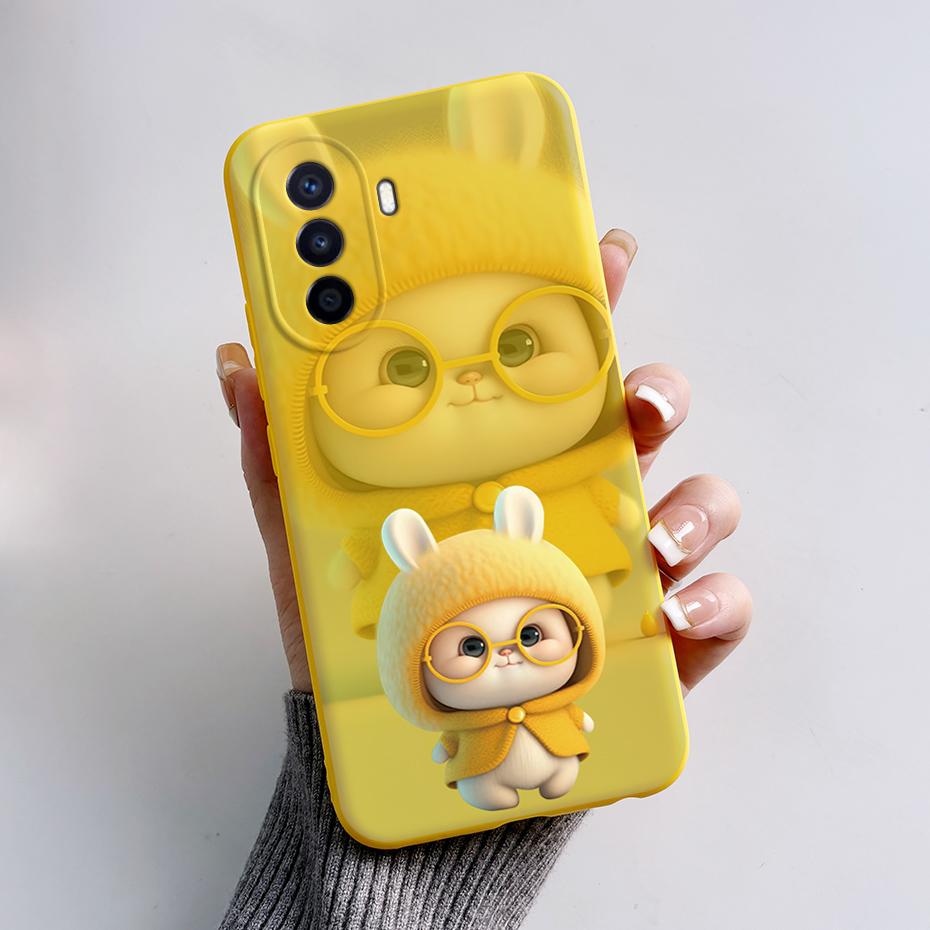 Silikon-Rückseite mit niedlichem Panda-Hasenmotiv für Huawei NOVA Y70 (6,75 Zoll).