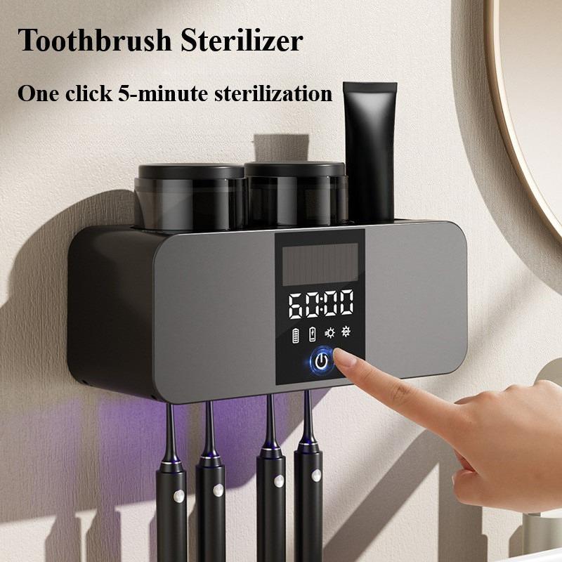 Intelligent Drying Toothbrush Holder Toothbrush Disinfector Wall Mounted Toothbrush Sterilizer Mouthwash Cup Set