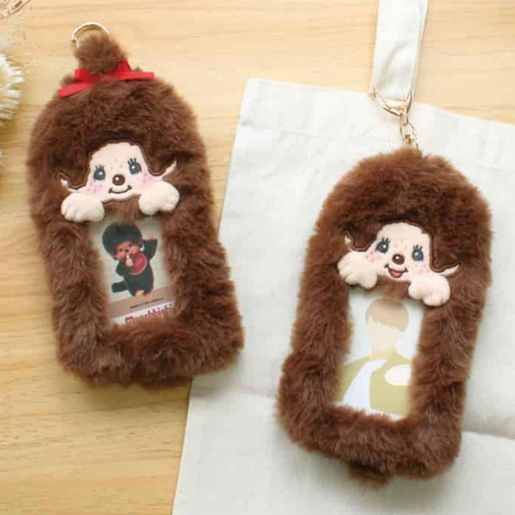 Official Monchhichi Plush Toy [MonChichikun] Photo Keychain Card Case