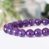 Natural Amethyst Bracelet 10mm Beads for Men & Women, Jewelry Healing Elastic Bracelet To Enhance Wisdom & Bring Good Luck, Happiness & Prosperity