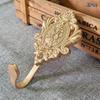 2Pcs Rose Pattern Vintage Bronze Gold European Zinc Alloy Curtain Holdbacks Decoration Hook Wall Hooks For Cloth Hat Drapery