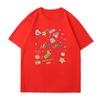 T-shirt Bianca Trendy Heartstopper con Fantasie Colorate e Testo Manica Corta T-shirt Uomo Donna Casual Vintage