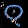 Jingxi Crystal Sugar Heart Agate Round Bead Bracelet - High-End Chinese Style