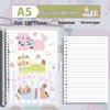 Small Animal Transparent PVC Loose-Leaf Notebook with Student-Friendly Soft B5 Cover and Iron Clip