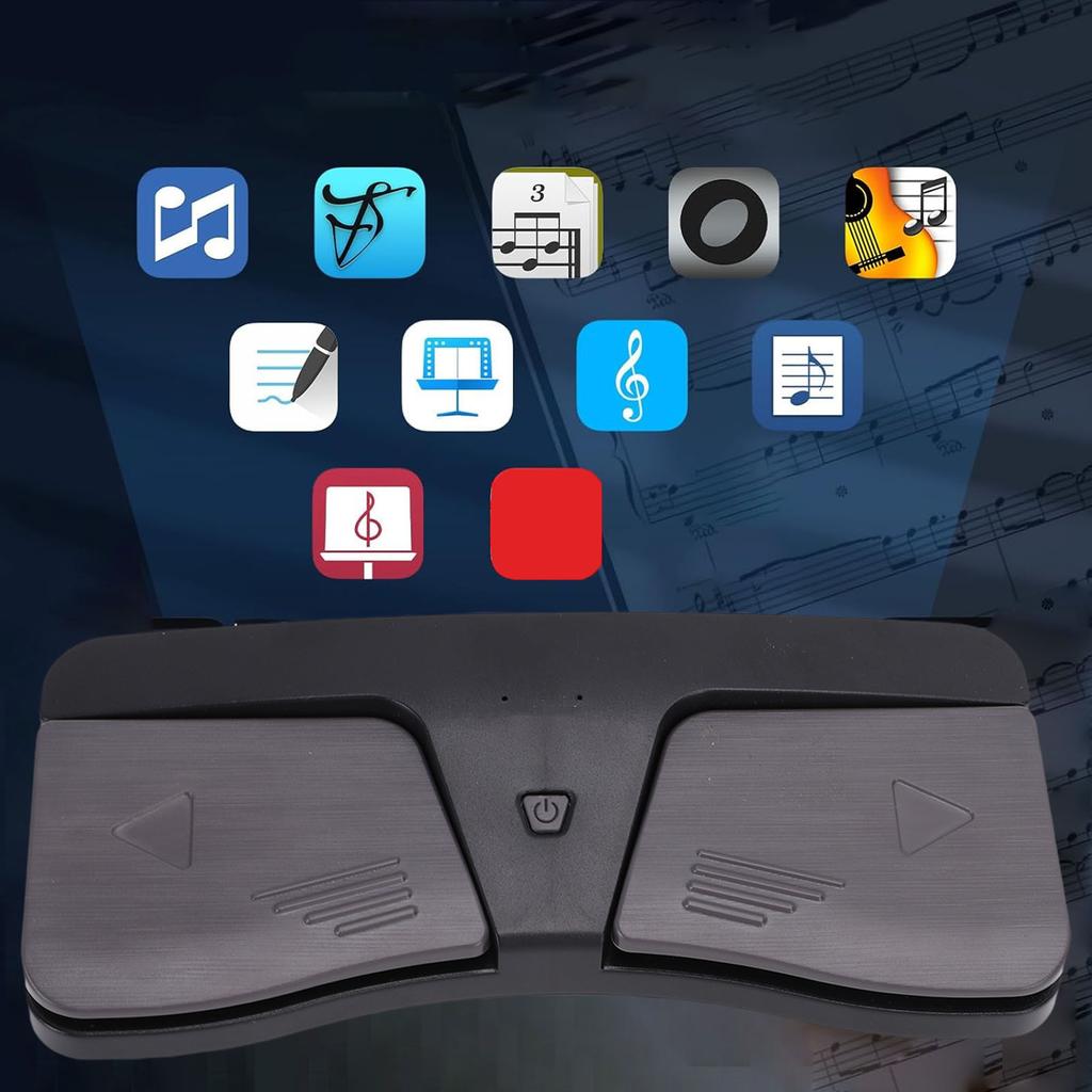   Wireless  Page Turner Pedal Ergonomic Design Portable Foot Pedal Music Page Turner Tablet Phones Black  