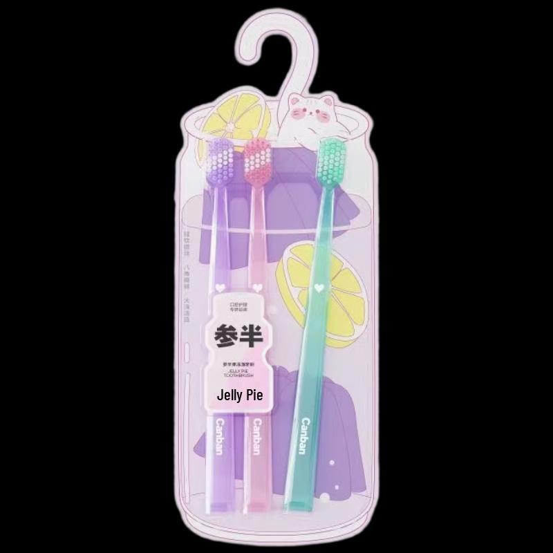 Canban Jelly Pie Soft Bristle Toothbrush 3-Pack