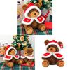 Weihnachts-Teddybär Plüschtier mit Weihnachts-Schal-Design für Kinder und Erwachsene