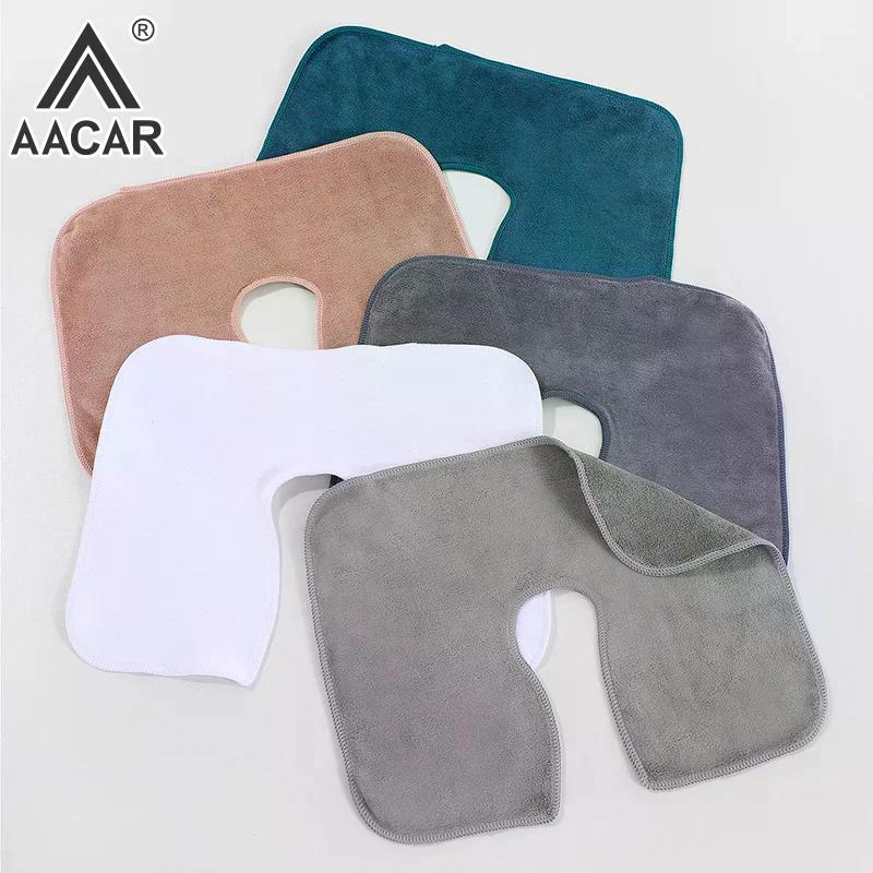 Microfiber Head Pad Towels U-Shaped Facial Pillow Covers Thickened Headrest Cushion Facial Care Beauty SPA Massage Supplies
