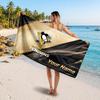 Pittsburgh Penguins Customized Name Text Beach Towel, Soft Absorbent Towel Beach Pool Travel Personal Gift