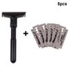 Men Shaver Barber Tools Hair Razor Adjustable Double Edge Classic Safety Razor With 5 Pcs Stainless Steel Blades Shaver