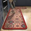 Non-slip PVC Kitchen Floor Mat Waterproof Oil-proof Leather Rug American Retro Home Decoration Long Foot Mats