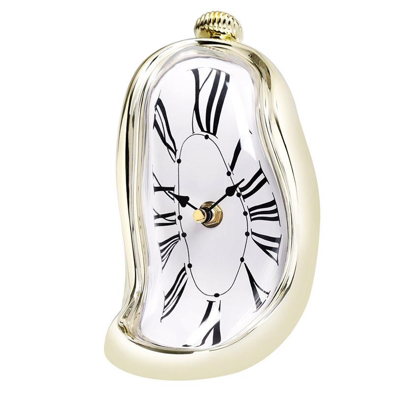 

AB66-Art Inspired Melted Clock Wall Decoration, Creative For Decorative Home Shelf Desk Tabletop Wall Clock Gift золотий