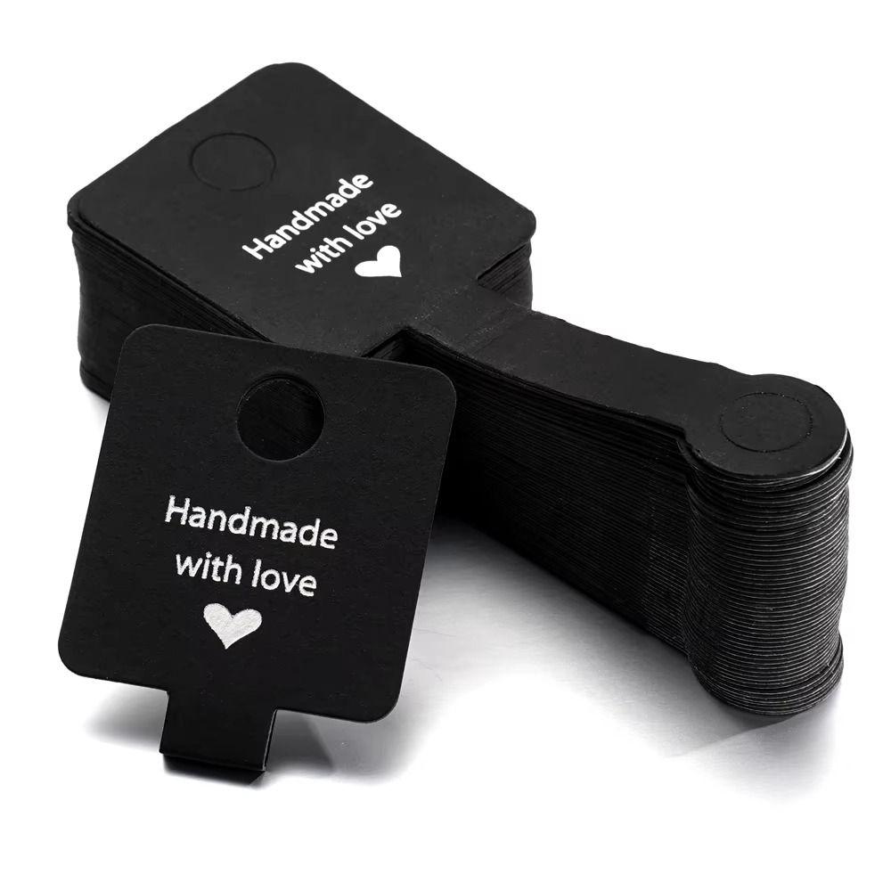 Kraft Paper Jewelry Hanging Price Tag DIY Handmade Jewelry Hang Tags Card Hair Clip