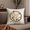The H-Hunger Games Pillow Case Anti-dustmite Pillowcase Invisible zipper silky short plush Sofa cushion cover