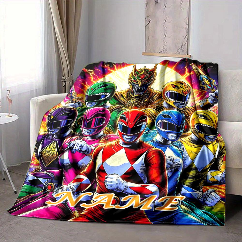 Custom 1pc Power Rangers: Heroic Battle Blanket, Soft And Comfortable Blanket, Casual Warm, Camping Travel Blanket, Birthday Gift Q912154