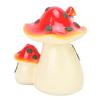 Mushroom House Statue with Door Window Decor Cartoon Resin Miniature Sculpture for Home Garden Decoration