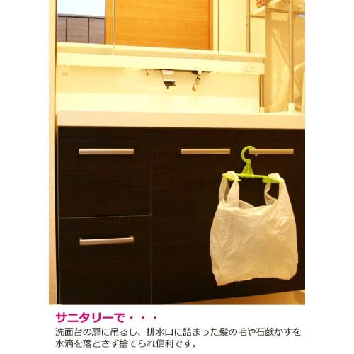 Heiwa Industrial Poly Bag Holder for Convenience Store Bags, 3-Color Set, White/Pink/Green, C-703