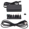 65W 3A Power Adapter Portable Universal 8 Plug DC USB Power Adapter for Laptop LED Display Monitoring Equipment Power