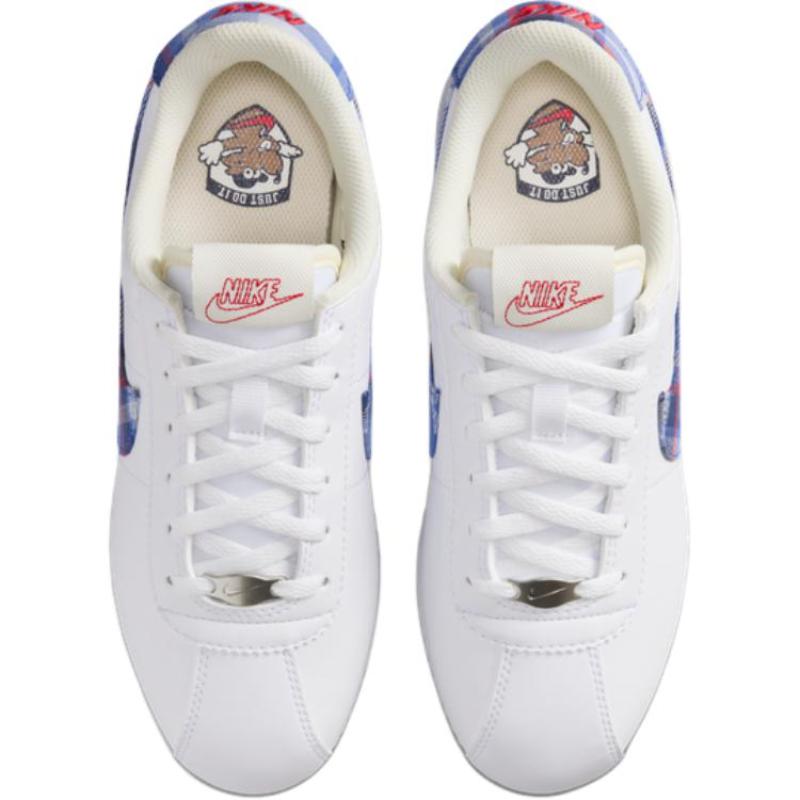 Nike Cortez Abrasion Resistant Low Top Kids Lifestyle Shoes White Teenagers Sneakers IH7340-191