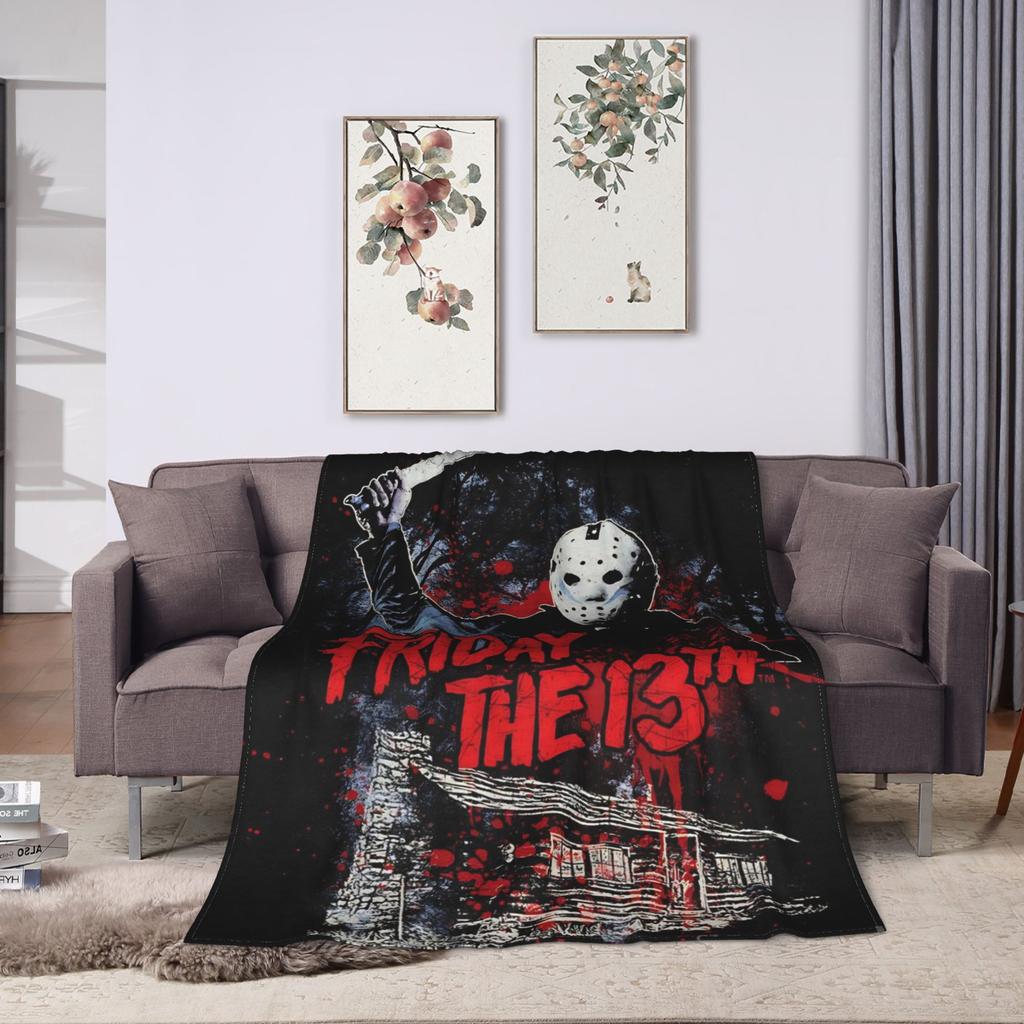 שישי יום שישי ה-13 ג'ייסון וורהיס שמיכה פיקניק פלנל מצעים כיסויים לחוץ חם מותאם אישית DIY איכותי כיסוי מיטה מתנה