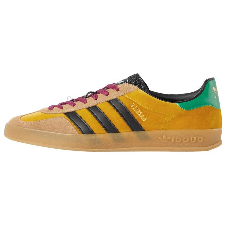 Adidas Gazelle Yellow Velvet Green Men Sneakers Brown Beige Black 707848-FAAQY-7141
