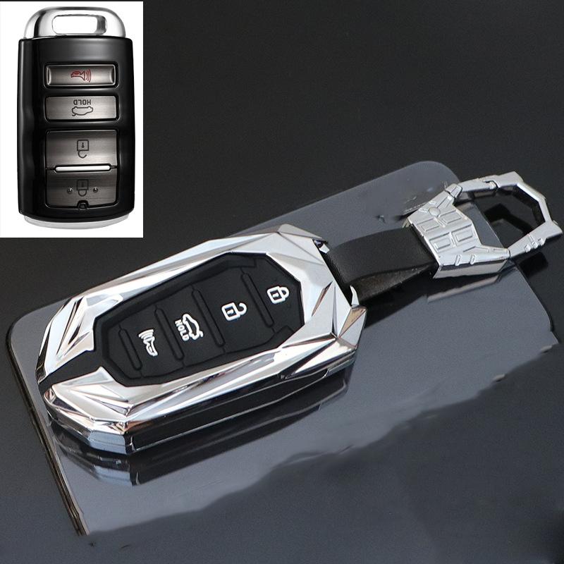 Interior Mouldings Zinc Alloy Car remote Key fob Case Key cover For KIA K9 Cadenza K7 3/4 button Smart Remote Key