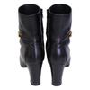 CELINE Triomphe Hardware Claude Ankle Boots/Chunky Heel Short Boots shoes 38 Black x GoldUsed