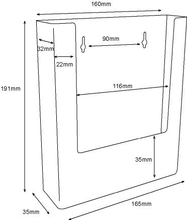 Acrylic pocket stand for A5 leaflets