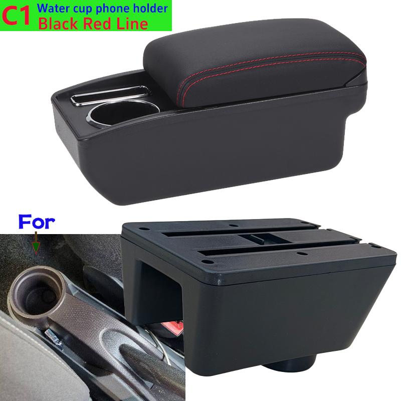xkzh8 For Seat Ibiza Armrest Box For Seat Ibiza 6j Ibiza 6L Car Armrest Auto Storage Box Retrofit parts Interior Car Accessories
