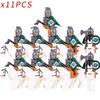 Mittelalterlicher Ritter Lord Rohan Krieger Helm Schild Waffe Rüstung Zubehör Königliche Garde Figuren Bausteine Kinderspielzeug Geschenke