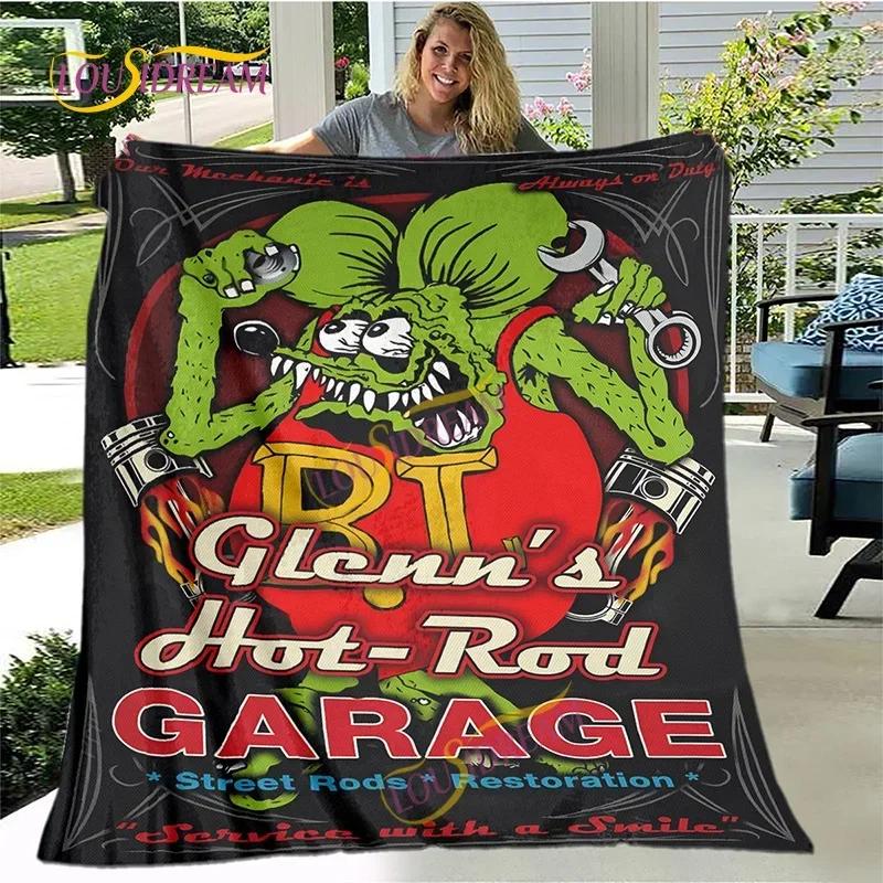 Cute Children's Holiday Birthday Gift Cartoon Rat Fink Cute Home Bedroom Decoration Thin Sofa Cover Sheets Four Seasons Blanket