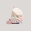 Adjustable Shoulder Strap Cake Plush Backpack Large Capacity Cartoon School Bag  Female Lady Girl