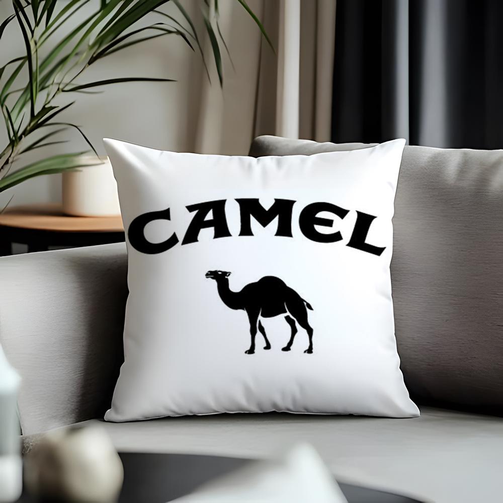 Fashion CCcameling Cushion Cover Antidustmite Pillowcase Invisible Zipper Silky Short Plush Sofa Cushion Cover