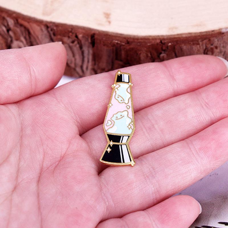 Interesting Rock Lamp Enamel Pin Brooch Cute Cartoon Metal Badge