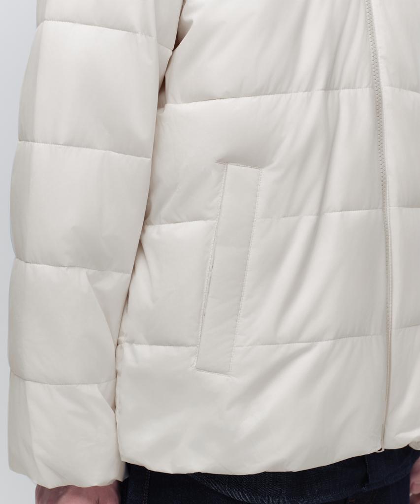 Musinsa Standard Daily Puffer Collarless Padded Jacket [Dusty Cream]