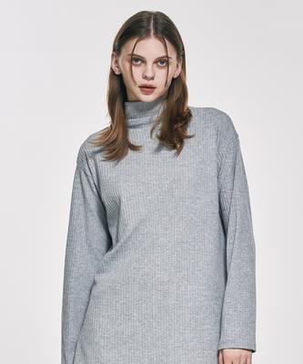 Waiowai Mock Neck Ribbed Long Sleeve T-Shirt_2 Colors