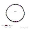 3PCS Simple Style Black Gallstone Acrylic Beads Foot Anklet Ankle Bracelet