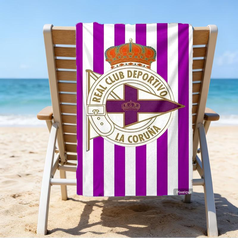 Deportivo Football Beach Towel - Soft, Absorbent Microfiber, Lightweight, Ideal for The Beach, Parties, Travel, Camping Fan Gifts