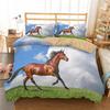 Horse Dog King Queen Bedding Set 3D Printed Animals Adult Kids Gift Duvet Cover Wildlife Quilt Cover Polyester Comforter Cover