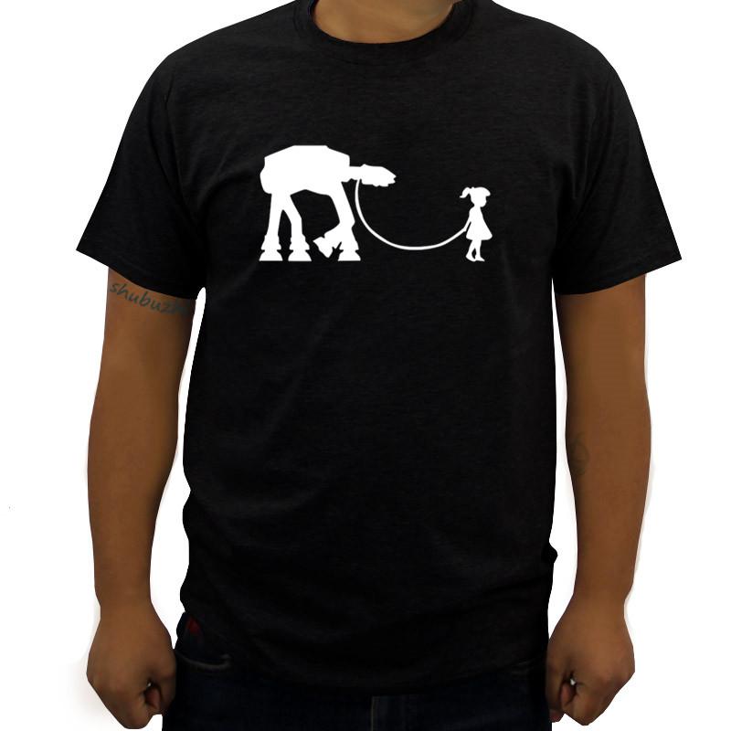 T-shirt Cotton Men Tee-shirt New Fashion Summer Brand Top Tees BANKSY GIRL WALKING ATAT