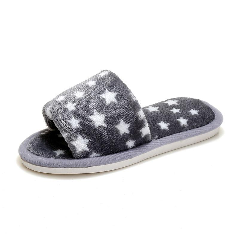 

Новые сказочные шерстяные туфли для женской верхней одежды, ленивые хлопковые тапочки на одной линии 40/41 серый