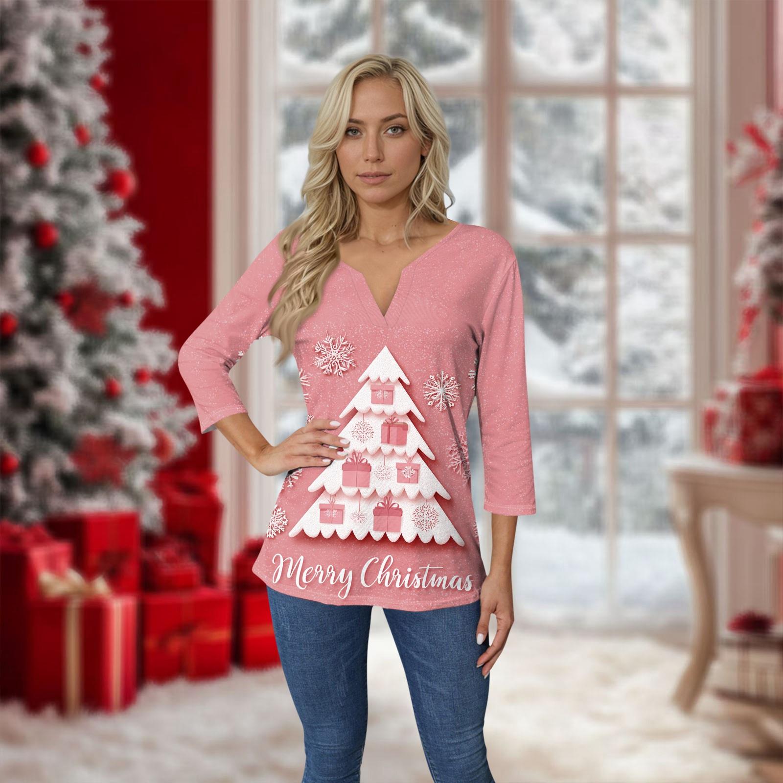 

Женская футболка с воротником-стойкой и рукавами 3/4 с принтом M розовый