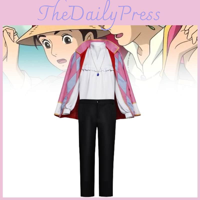 Deluxe Howl's Moving Castle Cosplay Costume Complete Set With Necklace Various Sizes