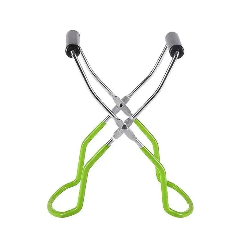 NewCanning Jar Lifter Stainless Steel Can Tongs Clip Heat Resistance Anti-clip Mason Jar Lifter Glass Bottle Holder Kitchen Tool
