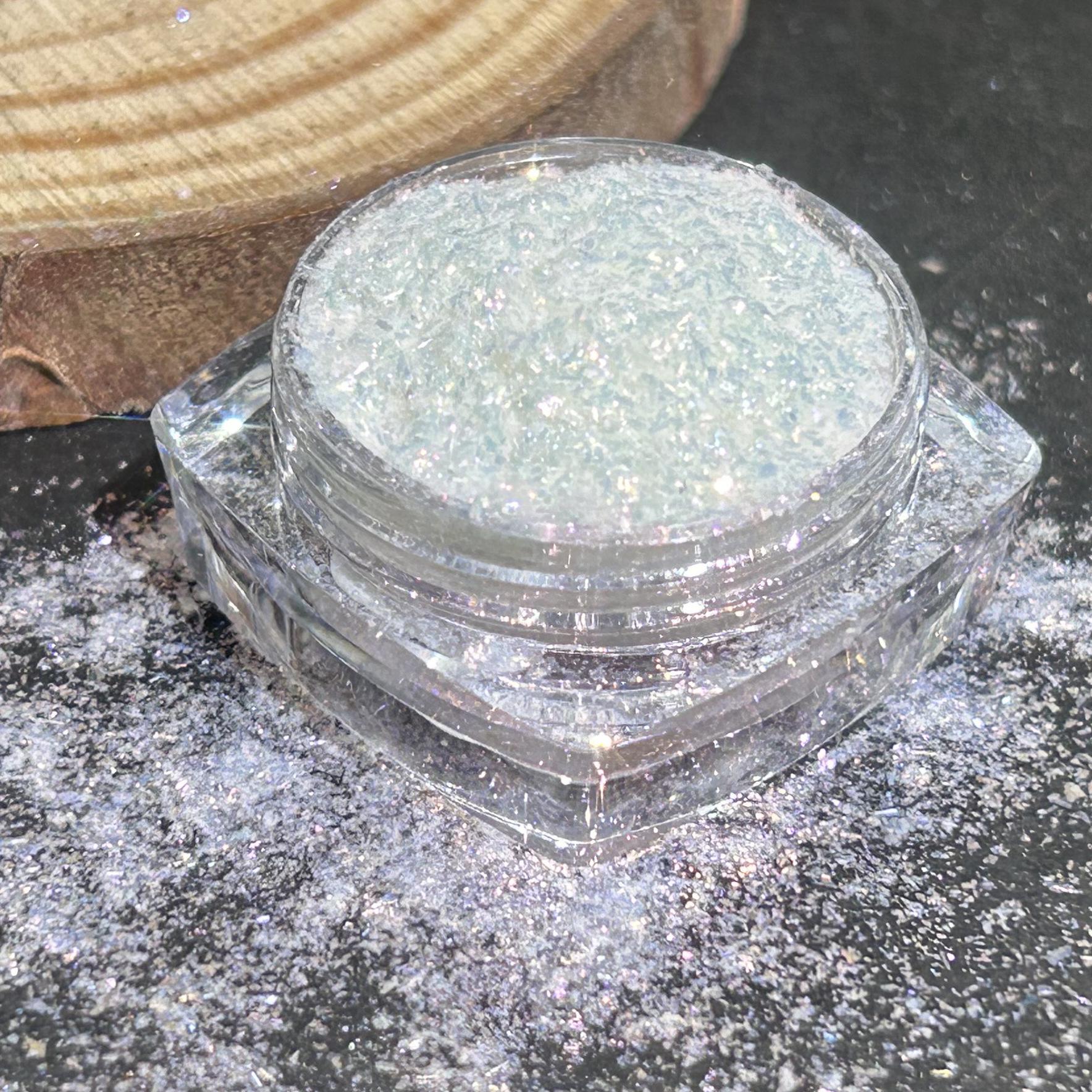 

Тени для век с серебристым мерцанием в стеклянной упаковке: Хайлайтер и осветляющая пудра для макияжа для нейл-арта и ювелирных изделий 1 gram