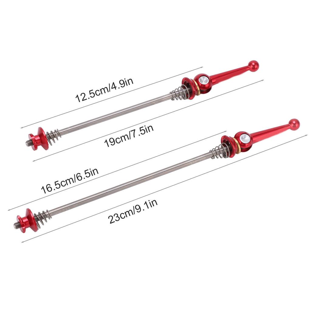 1 Pair   Hub Quick Release Poles Bike Front Rear   Alloy Axle Skewer Lever