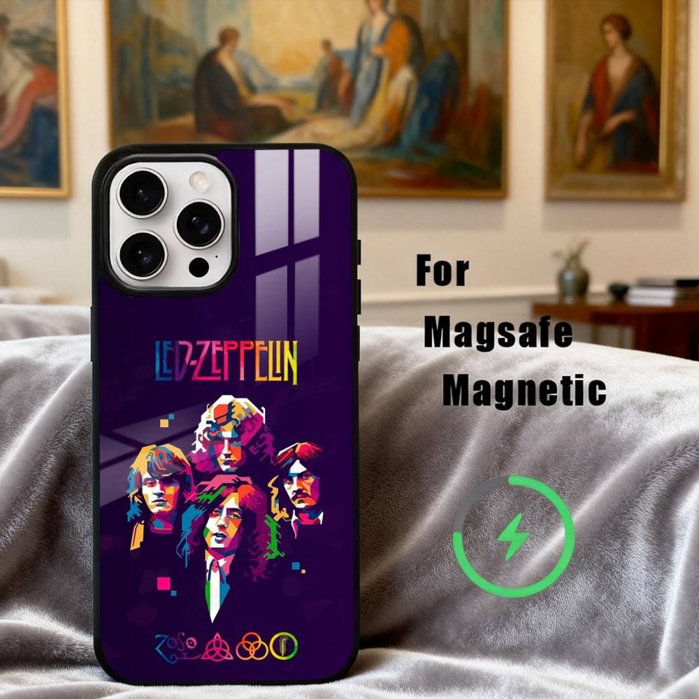 Rockin L-Led Z-Zeppelin BAND Phone Case For iPhone17,16,15,14,13,12,11 Plus,For Magnetic Wireless Charge Cover