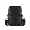 Men's Genuine Leather Crossbody & Waist Bag - Retro Vertical Minimalist Style